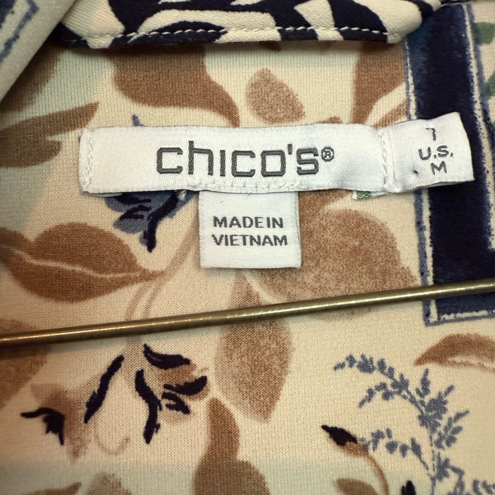 Beautiful Chico’s Patchwork Print Maxi Shirtdress… - image 3